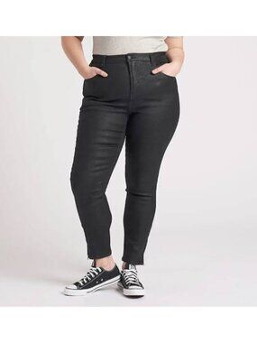 Good American Meuse High Rise Resin Jeans 30 inch - Black